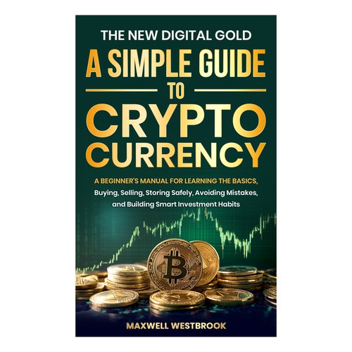 Book cover with the title 'A Simple Guide to Cryptocurrency Ebook Cover'
