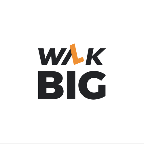 Walking design with the title 'Walk Big logo'