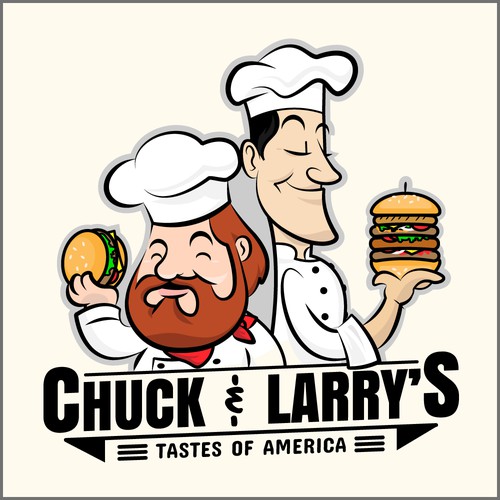 American vintage logo with the title 'Chuck & Larry's'