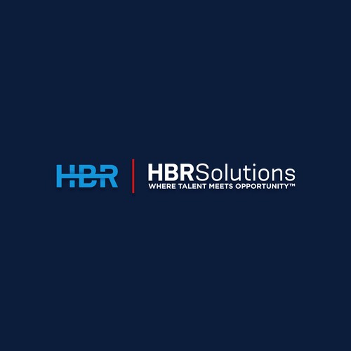 Classy logo with the title 'HBR Solutions Logo Design'