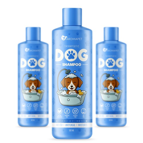 Cute packaging with the title 'Therapeutic shampoo'