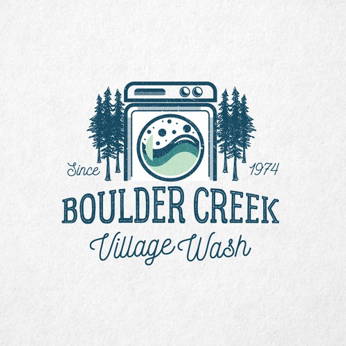 Laundry design with the title 'Boulder Creek Village Wash'