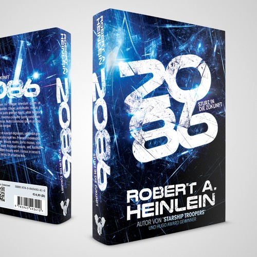 Kindle book cover with the title 'Winning book cover design for sci-fi novel'