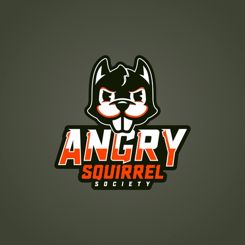 Squirrel logo with the title 'Propuesta de logo para equipo profesional de lanzamiento de frisbies'