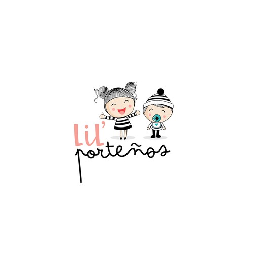 Children's design with the title 'Kids logo app'