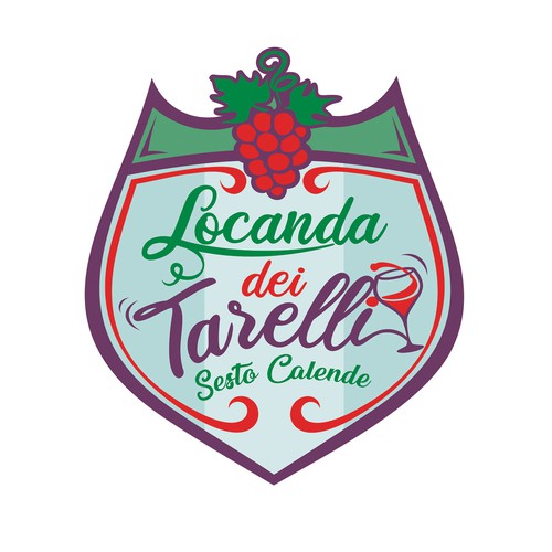 Italian cuisine logo with the title 'Locanda dei Tarelli'