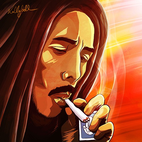 Music artwork with the title 'Bob Marley'