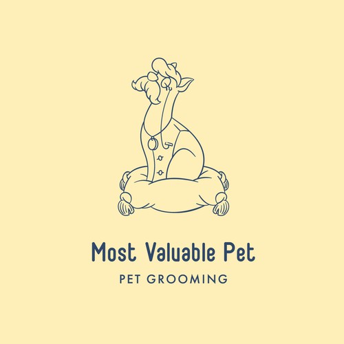 Pet grooming logo with the title 'Grooming logo'