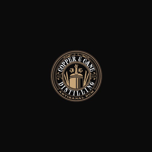 Classy logo with the title 'Copper and Cane logo design'