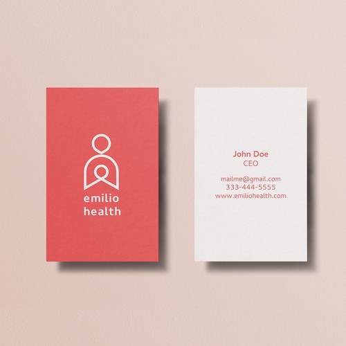 Serene design with the title 'Logo and Business card design for Emilio Health'
