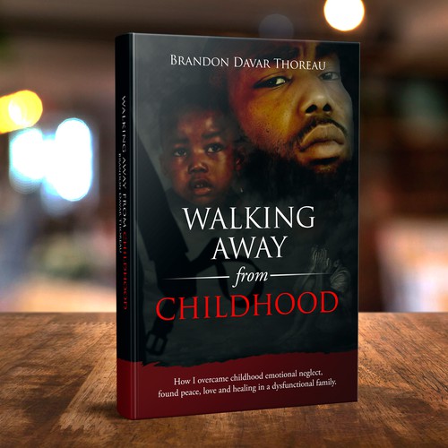 Biography design with the title 'Walking Alway from Childhood'