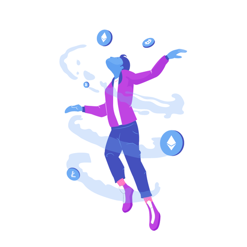 Minimal artwork with the title 'Illustration for a website'