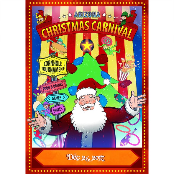 Santa artwork with the title 'Christmas Carnival'