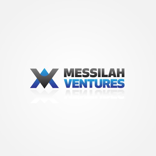 Sketch brand with the title 'An MV letter logo concept for a venture company'