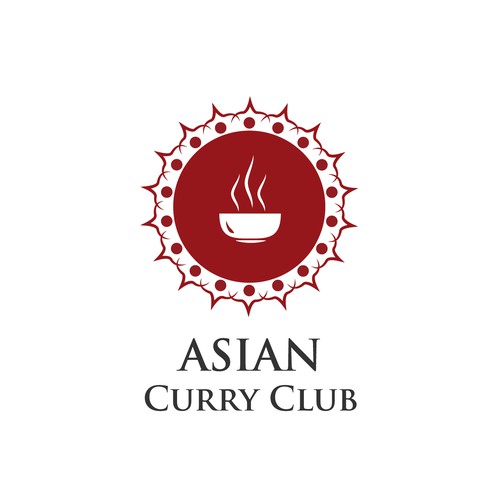 Curries logo with the title 'Logo concept for a Asian food website'