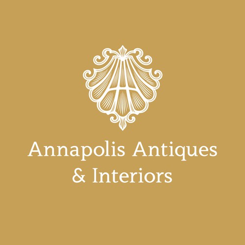 Antique design with the title 'Classic Shell Logo for Annapolis Antiques & Interiors'