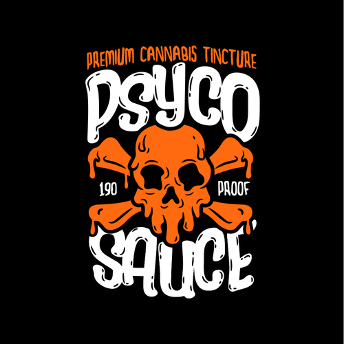 Skull design with the title 'Marijuana Product'