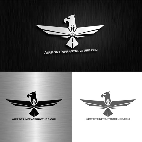 Airport design with the title 'Airplane, airport modern logo example'