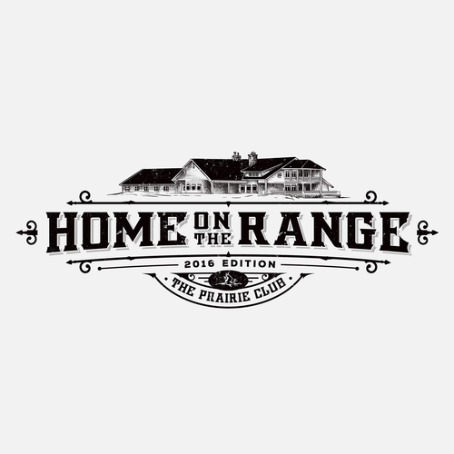 Rough design with the title 'HOME ON THE RANGE Magazine Cover'
