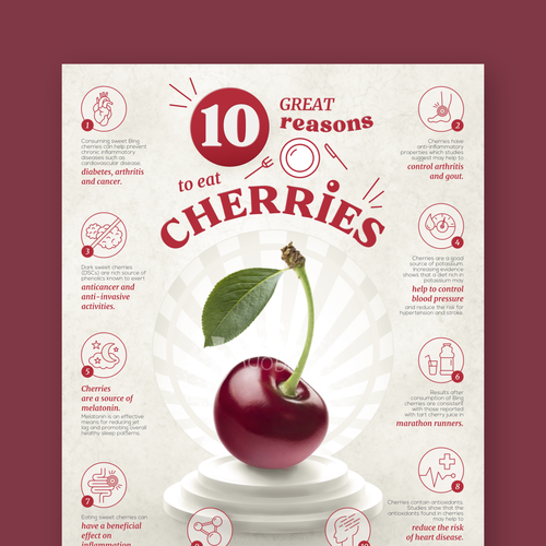 Cherry design with the title 'Infographic'