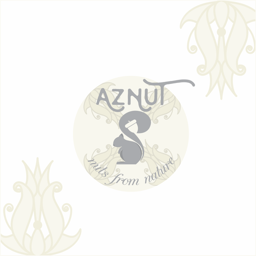 Squirrel logo with the title 'Clever design for a huzelnuts company'