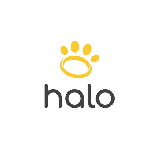 Tracking logo with the title 'Modern and friendly logo for pet tracking brand. '