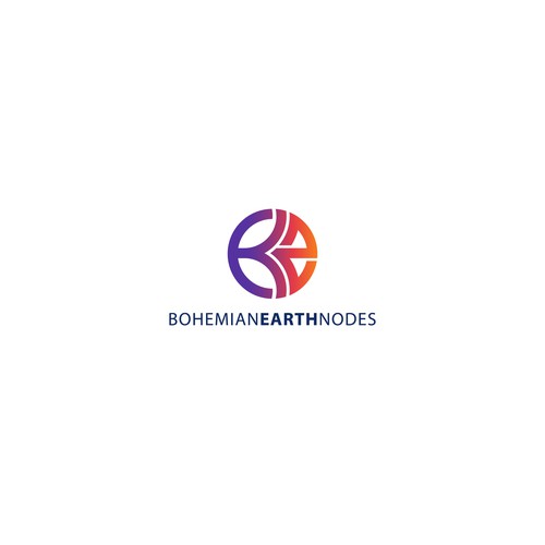 Round logo with the title 'Bohemian earth nodes'