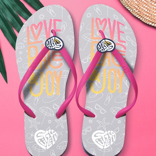 Flip flop design with the title 'Design flip-flops for teenage girls'
