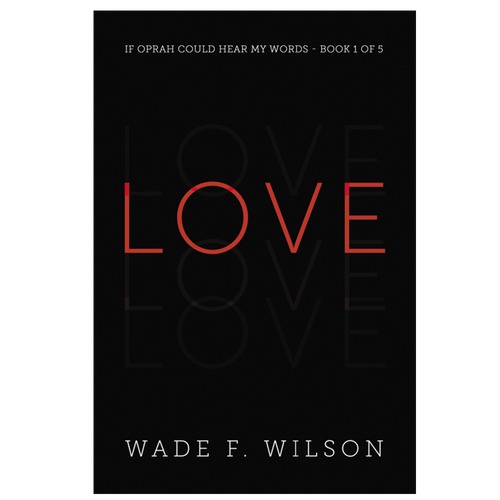 Transparent design with the title 'LOVE - book cover'
