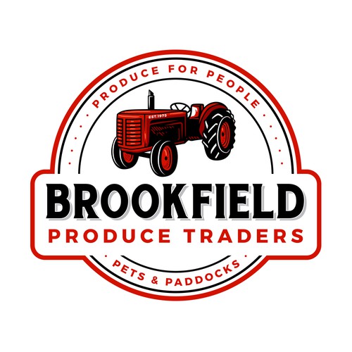 Vehicle logo with the title 'Brookfield Produce Traders'