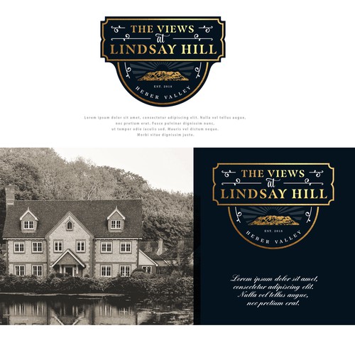 Mountain logo with the title 'The Views at Lindsay Hill'