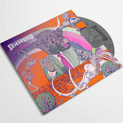 Weird design with the title 'Fried Deset & Friends'