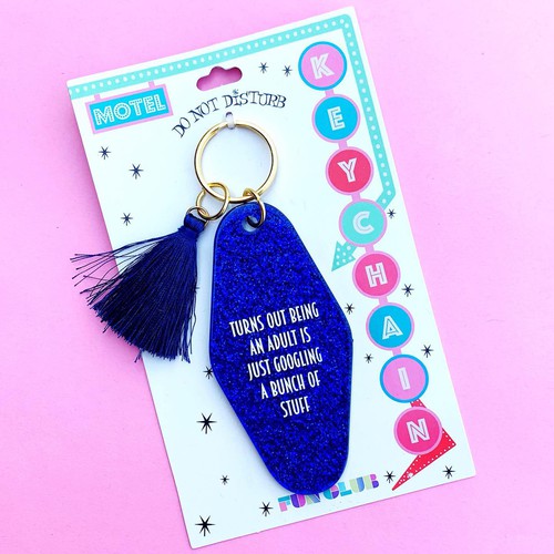 Retail packaging with the title 'FUNCLUB KEY CHAIN PACKAGING'