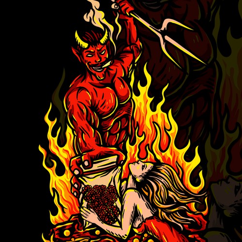 Devil artwork with the title 'Devil Illustration'