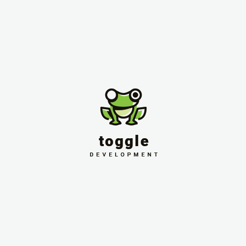 Frog design with the title 'Toggle Development'