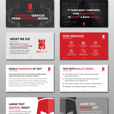 Bold PowerPoint Template for a Cyber Security Firm