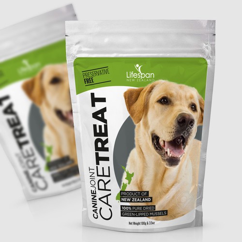 Dog label with the title 'lifespan'