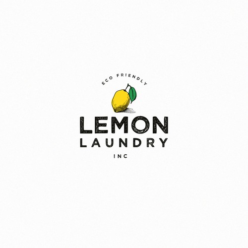 Lemon logo with the title 'Logo cincept for Lemon Laundry'