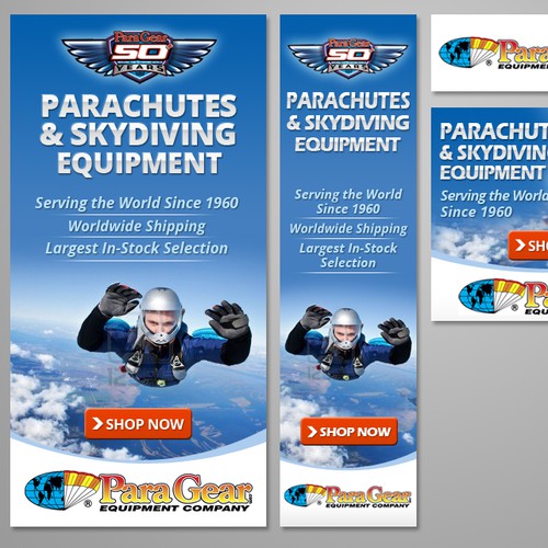 Parachute design with the title 'New banner ad wanted for Para-Gear'
