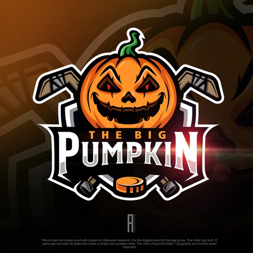 Hockey stick logo with the title 'Big Pumpkin'