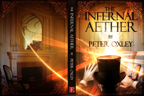 Science-fiction book cover with the title 'Create a compelling cover for a steampunk fantasy novel'