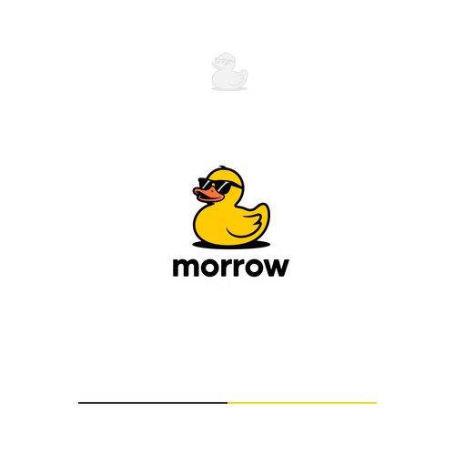 Duck hunting logo with the title 'Duck Mascot for AI-powered Self-Improvement App'