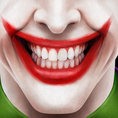 Joker design with the title 'Joker Smile Illustration'