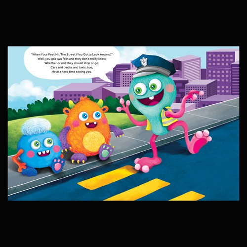 Kid artwork with the title 'illustration book'