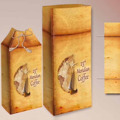 Coffee label with the title 'New product label wanted for Heritage Coffee'