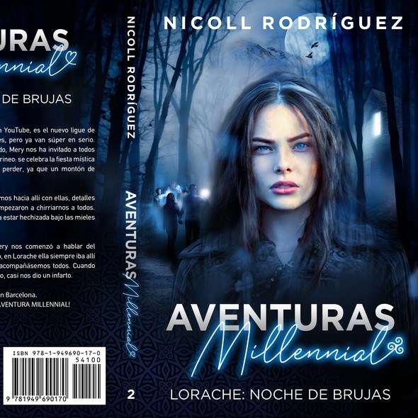 Dark book cover with the title 'Aventuras Millennial, book 2'
