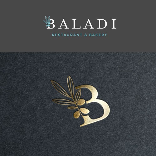 Bakeshop design with the title 'Baladi - restaurant and bakery rebrand project'