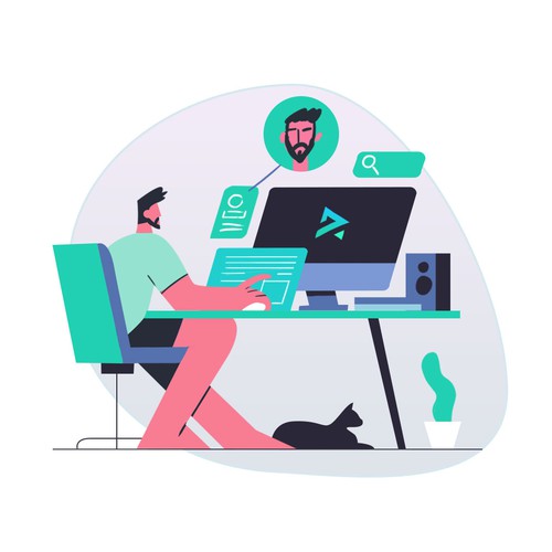 Website illustration with the title 'illustration for web '