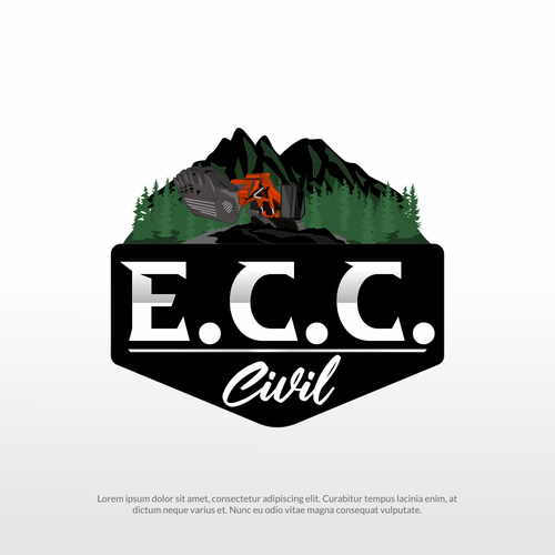 Dirt design with the title 'Logo concept for E.C.C. Civil'