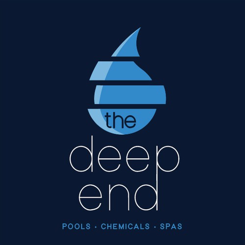 Slim logo with the title 'Minimalistic logo of water droplet'